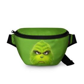 Поясная сумка 3D с принтом The Grinch в городе Новоалтайск, 100% полиэстер | плотная ткань, ремень с регулируемой длиной, внутри несколько карманов для мелочей, основное отделение и карман с обратной стороны сумки застегиваются на молнию | christmas | claus | grinch stole | how the | jingle | merry | santa | гринч | гуманоид | диккенс | ктоград | олени | рождество | снежинки | чарльз