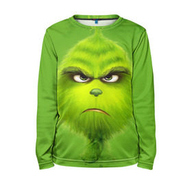 Детский лонгслив 3D с принтом The Grinch в городе Новоалтайск, 100% полиэстер | длинные рукава, круглый вырез горловины, полуприлегающий силуэт
 | Тематика изображения на принте: christmas | claus | grinch stole | how the | jingle | merry | santa | гринч | гуманоид | диккенс | ктоград | олени | рождество | снежинки | чарльз