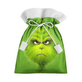 Подарочный 3D мешок с принтом The Grinch в городе Новоалтайск, 100% полиэстер | Размер: 29*39 см | christmas | claus | grinch stole | how the | jingle | merry | santa | гринч | гуманоид | диккенс | ктоград | олени | рождество | снежинки | чарльз