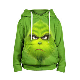 Детская толстовка 3D с принтом The Grinch в городе Новоалтайск, 100% полиэстер | двухслойный капюшон со шнурком для регулировки, мягкие манжеты на рукавах и по низу толстовки, спереди карман-кенгуру с мягким внутренним слоем | christmas | claus | grinch stole | how the | jingle | merry | santa | гринч | гуманоид | диккенс | ктоград | олени | рождество | снежинки | чарльз