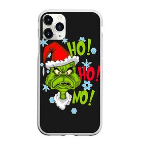 Чехол для iPhone 11 Pro матовый с принтом Grinch Face No! No! No! в городе Новоалтайск, Силикон |  | Тематика изображения на принте: christmas | claus | grinch stole | how the | jingle | merry | santa | гринч | гуманоид | диккенс | ктоград | олени | рождество | снежинки | чарльз