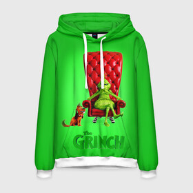 Мужская толстовка 3D с принтом The Grinch в городе Новоалтайск, 100% полиэстер | двухслойный капюшон со шнурком для регулировки, мягкие манжеты на рукавах и по низу толстовки, спереди карман-кенгуру с мягким внутренним слоем. | christmas | claus | grinch stole | how the | jingle | merry | santa | гринч | гуманоид | диккенс | ктоград | олени | рождество | снежинки | чарльз