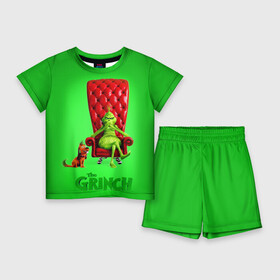 Детский костюм с шортами 3D с принтом The Grinch в городе Новоалтайск,  |  | christmas | claus | grinch stole | how the | jingle | merry | santa | гринч | гуманоид | диккенс | ктоград | олени | рождество | снежинки | чарльз