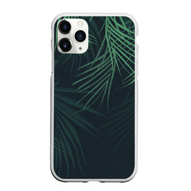 Чехол для iPhone 11 Pro матовый с принтом Пальмовый узор в городе Новоалтайск, Силикон |  | Тематика изображения на принте: джунгли | зелёный | лепестки | лепесток | лес | листья | пальма | пальмы | папоротник | салатовый | тропики | черный