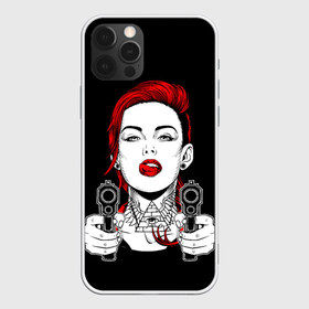 Чехол для iPhone 12 Pro Max с принтом Woman is holding a gun в городе Новоалтайск, Силикон |  | Тематика изображения на принте: girl | guns | tattoo | woman | девушка | красотка | масоны | оружие | пистолеты | тату | треугольник