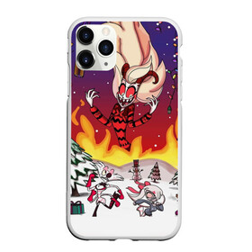 Чехол для iPhone 11 Pro матовый с принтом Hazbin Hotel Новогодний в городе Новоалтайск, Силикон |  | hazbin hotel | ад | ада | аластор | демоны | елка | мультфильм | новый год | отель | отель хазбин | рай | сериал | снег | чарли
