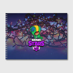 Альбом для рисования с принтом BRAWL STARS НОВОГОДНИЙ в городе Новоалтайск, 100% бумага
 | матовая бумага, плотность 200 мг. | 2020 | android | brawl stars | crow | games | leon | mobile game | stars | бравл старс | ворон | игры | леон | мобильные игры