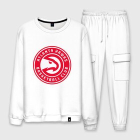 Мужской костюм хлопок с принтом Atlanta Hawks в городе Новоалтайск, 100% хлопок | на свитшоте круглая горловина, мягкая резинка по низу. Брюки заужены к низу, на них два вида карманов: два “обычных” по бокам и два объемных, с клапанами, расположенные ниже линии бедра. Брюки с мягкой трикотажной резинкой на поясе и по низу штанин. В поясе для дополнительного комфорта — широкие завязки | and1 | atlanta | basketball | game | hawks | nba | player | slam dunk | sport | streetball | team | баскетбол | баскетболист | игра | игрок | мяч | нба | победа | слэм данк | спорт | тренер | чемпион