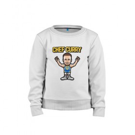 Детский свитшот хлопок с принтом Chef Curry в городе Новоалтайск, 100% хлопок | круглый вырез горловины, эластичные манжеты, пояс и воротник | and1 | basketball | curry | game | golden state | nba | player | slam dunk | sport | stephen | streetball | team | warriors | баскетбол | баскетболист | игра | игрок | карри | мяч | нба | победа | слэм данк | спорт | стефен | тренер | чемпион