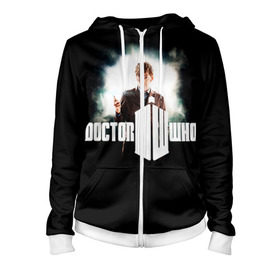 Женская толстовка 3D на молнии с принтом Doctor Who в городе Новоалтайск, 100% полиэстер | длина до линии бедра, манжеты и пояс оформлены мягкой тканевой резинкой, двухслойный капюшон со шнурком для регулировки, спереди молния, по бокам два кармана | doctor | who | доктор | доктор кто | кто