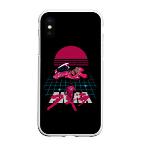 Чехол для iPhone XS Max матовый с принтом Akirа в городе Новоалтайск, Силикон | Область печати: задняя сторона чехла, без боковых панелей | akira | anime | dark | glitch | manga | retro | sci fi | акира | аниме | в костюме | глитч | граффити | закат | идзо хасимо | иероглифы | кацухиро отомо | луна | манга | мотоцикл | мотоцикл будущего | на японском языке