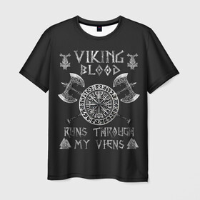 Мужская футболка 3D с принтом Vikings Blood в городе Новоалтайск, 100% полиэфир | прямой крой, круглый вырез горловины, длина до линии бедер | Тематика изображения на принте: floki | history | ivar | lagertha | ragnar lothbrok | rollo | the boneless | valhalla | бескостный | викинги | ивар | история | лагерта | рагнар лодброк | ролло | флоки