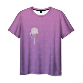Мужская футболка 3D с принтом Lumpy Space Princess в городе Новоалтайск, 100% полиэфир | прямой крой, круглый вырез горловины, длина до линии бедер | adventure time | dsgngerzen | finn | jake | lumpy space princess | princess bubblegum | vdgerir