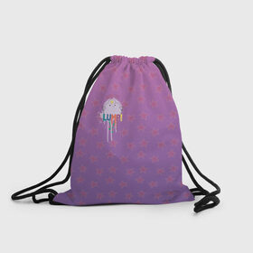 Рюкзак-мешок 3D с принтом Lumpy Space Princess в городе Новоалтайск, 100% полиэстер | плотность ткани — 200 г/м2, размер — 35 х 45 см; лямки — толстые шнурки, застежка на шнуровке, без карманов и подкладки | adventure time | dsgngerzen | finn | jake | lumpy space princess | princess bubblegum | vdgerir
