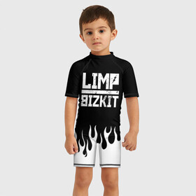Детский купальный костюм 3D с принтом Limp Bizkit в городе Новоалтайск, Полиэстер 85%, Спандекс 15% | застежка на молнии на спине | bizkit | limp | limp bizkit | music | rock | бизкиты | лимп бизкит | лимпы | липкие письки | музыка | рок
