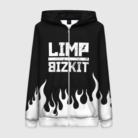 Женская толстовка 3D на молнии с принтом Limp Bizkit в городе Новоалтайск, 100% полиэстер | длина до линии бедра, манжеты и пояс оформлены мягкой тканевой резинкой, двухслойный капюшон со шнурком для регулировки, спереди молния, по бокам два кармана | bizkit | limp | limp bizkit | music | rock | бизкиты | лимп бизкит | лимпы | липкие письки | музыка | рок