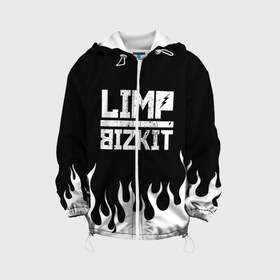 Детская куртка 3D с принтом Limp Bizkit в городе Новоалтайск, 100% полиэстер | застежка — молния, подол и капюшон оформлены резинкой с фиксаторами, по бокам — два кармана без застежек, один потайной карман на груди, плотность верхнего слоя — 90 г/м2; плотность флисового подклада — 260 г/м2 | bizkit | limp | limp bizkit | music | rock | бизкиты | лимп бизкит | лимпы | липкие письки | музыка | рок