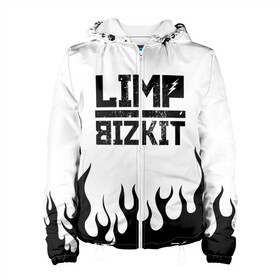 Женская куртка 3D с принтом Limp Bizkit  в городе Новоалтайск, ткань верха — 100% полиэстер, подклад — флис | прямой крой, подол и капюшон оформлены резинкой с фиксаторами, два кармана без застежек по бокам, один большой потайной карман на груди. Карман на груди застегивается на липучку | bizkit | limp | limp bizkit | music | rock | бизкиты | лимп бизкит | лимпы | липкие письки | музыка | рок
