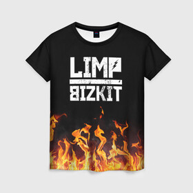 Женская футболка 3D с принтом Limp Bizkit  в городе Новоалтайск, 100% полиэфир ( синтетическое хлопкоподобное полотно) | прямой крой, круглый вырез горловины, длина до линии бедер | bizkit | limp | limp bizkit | music | rock | бизкиты | лимп бизкит | лимпы | липкие письки | музыка | рок