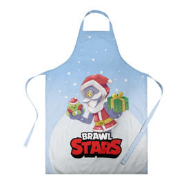 Фартук 3D с принтом Brawl Stars. Christmas Barley в городе Новоалтайск, 100% полиэстер | общий размер — 65 х 85 см, ширина нагрудника — 26 см, горловина — 53 см, длина завязок — 54 см, общий обхват в поясе — 173 см. Принт на завязках и на горловине наносится с двух сторон, на основной части фартука — только с внешней стороны | bo | brawl | brock | bull | colt | dynamike | elprimo | jessie | leon | moba | nita | shelly | stars | бо | брок | булл | джесси | динамайк | кольт | леон | нита | шелли | эльпримо