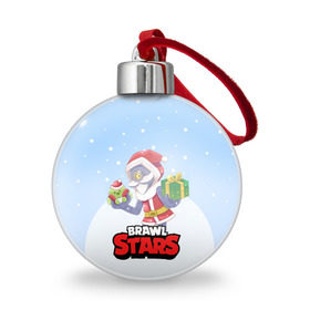 Ёлочный шар с принтом Brawl Stars. Christmas Barley в городе Новоалтайск, Пластик | Диаметр: 77 мм | bo | brawl | brock | bull | colt | dynamike | elprimo | jessie | leon | moba | nita | shelly | stars | бо | брок | булл | джесси | динамайк | кольт | леон | нита | шелли | эльпримо