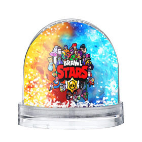 Снежный шар с принтом BrawlStars All heroes в городе Новоалтайск, Пластик | Изображение внутри шара печатается на глянцевой фотобумаге с двух сторон | brawlstars | leon | битваогней | бравлстарc | игра | игры | леон | мультик