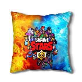 Подушка 3D с принтом BrawlStars All heroes в городе Новоалтайск, наволочка – 100% полиэстер, наполнитель – холлофайбер (легкий наполнитель, не вызывает аллергию). | состоит из подушки и наволочки. Наволочка на молнии, легко снимается для стирки | brawlstars | leon | битваогней | бравлстарc | игра | игры | леон | мультик