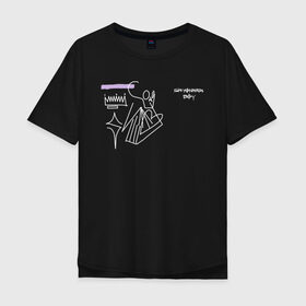 Мужская футболка хлопок Oversize с принтом SAYONARA BOY. в городе Новоалтайск, 100% хлопок | свободный крой, круглый ворот, “спинка” длиннее передней части | aldjey | allj | rap | sayonara boy | музыка | певец | рэп | сеньора бой | хип хоп | элджей