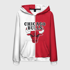 Мужская толстовка 3D на молнии с принтом CHICAGO BULLS в городе Новоалтайск, 100% полиэстер | длина до линии бедра, манжеты и пояс оформлены мягкой тканевой резинкой, двухслойный капюшон со шнурком для регулировки, спереди молния, по бокам два кармана | bulls | chicago | chicago bulls | nba | red bulls | usa | америка | быки | нба | сша | чикаго буллс