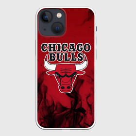 Чехол для iPhone 13 mini с принтом CHICAGO BULLS | ЧИКАГО БУЛЛС в городе Новоалтайск,  |  | Тематика изображения на принте: 23 | bright | bulls | chicago bulls | fire | flame | heat | jordan | light | logo | michael jordan | nba | paris saint germain | psg | red | sport | wildfire | быки | джордан | искры | лого | майкл джордан | огненный | огонь | пламя | пожар