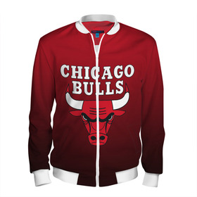 Мужской бомбер 3D с принтом CHICAGO BULLS в городе Новоалтайск, 100% полиэстер | застегивается на молнию, по бокам два кармана без застежек, по низу бомбера и на воротнике - эластичная резинка | bulls | chicago | chicago bulls | nba | red bulls | usa | америка | быки | нба | сша | чикаго буллс
