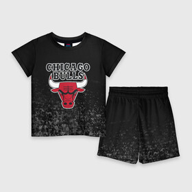 Детский костюм с шортами 3D с принтом CHICAGO BULLS в городе Новоалтайск,  |  | bulls | chicago | chicago bulls | nba | red bulls | usa | америка | быки | нба | сша | чикаго буллс