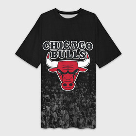 Платье-футболка 3D с принтом CHICAGO BULLS в городе Новоалтайск,  |  | bulls | chicago | chicago bulls | nba | red bulls | usa | америка | быки | нба | сша | чикаго буллс