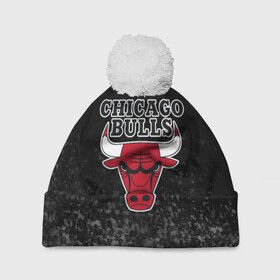 Шапка 3D c помпоном с принтом CHICAGO BULLS в городе Новоалтайск, 100% полиэстер | универсальный размер, печать по всей поверхности изделия | bulls | chicago | chicago bulls | nba | red bulls | usa | америка | быки | нба | сша | чикаго буллс