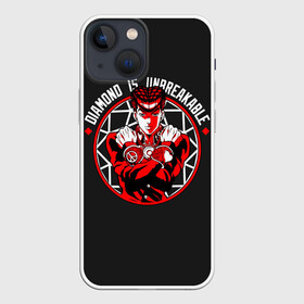 Чехол для iPhone 13 mini с принтом Diamond is Unbreakable в городе Новоалтайск,  |  | aureo | battle tendency | blood | crusaders | dio | giorno | giovanna | golden | jjba | jojo memes | jojos | jotaro | manga | phantom | stardust | vento aureo | wind | джо джо | манга