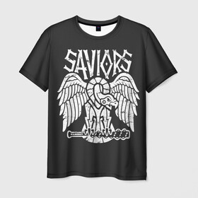 Мужская футболка 3D с принтом Ходячие мертвецы Saviors в городе Новоалтайск, 100% полиэфир | прямой крой, круглый вырез горловины, длина до линии бедер | amc | carol | daryl | dixon | michonne | negan | reaction | rick | season 10 | twd | zombies | диксон | дэрил | зомби | мертвецы | мишонн | неган | реакция | рик | ходячие