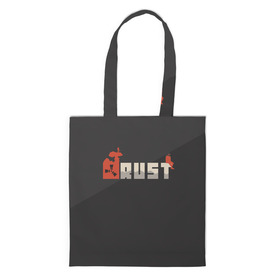 Шоппер 3D с принтом Rust в городе Новоалтайск, 100% полиэстер | Плотность: 200 г/м2; Размер: 34×35 см; Высота лямок: 30 см | multiplayer | rpg | rust | выживание | игра rust | игра раст | игры | многопользовательская игра | мультиплеер | раст | рпг | симулятор | симулятора выживания