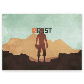 Поздравительная открытка с принтом Rust в городе Новоалтайск, 100% бумага | плотность бумаги 280 г/м2, матовая, на обратной стороне линовка и место для марки
 | multiplayer | rpg | rust | выживание | игра rust | игра раст | игры | многопользовательская игра | мультиплеер | раст | рпг | симулятор | симулятора выживания