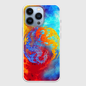 Чехол для iPhone 13 Pro с принтом Битва огней x Драконы в городе Новоалтайск,  |  | dragon | dragons | fire | битва | битваогней | дракон | драконы | мульт | мультик | огонь