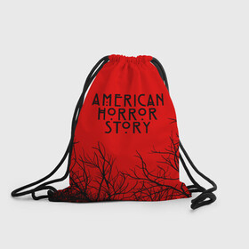 Рюкзак-мешок 3D с принтом  AHS | AMERICAN HORROR STORY в городе Новоалтайск, 100% полиэстер | плотность ткани — 200 г/м2, размер — 35 х 45 см; лямки — толстые шнурки, застежка на шнуровке, без карманов и подкладки | Тематика изображения на принте: ahs | american horror story | normal people scare me | американская история ужасов | нормальные люди пугают меня | сериал