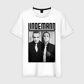 Мужская футболка хлопок с принтом Lindemann в городе Новоалтайск, 100% хлопок | прямой крой, круглый вырез горловины, длина до линии бедер, слегка спущенное плечо. | industrial | lindemann | metal | pain | peter | rammstein | rock | tagtgren | till | индастриал | линдеманн | метал | петер | пэйн | раммштайн | рок | тилль | тэгтгрен