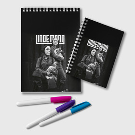 Блокнот с принтом Lindemann в городе Новоалтайск, 100% бумага | 48 листов, плотность листов — 60 г/м2, плотность картонной обложки — 250 г/м2. Листы скреплены удобной пружинной спиралью. Цвет линий — светло-серый
 | industrial | lindemann | metal | pain | peter | rammstein | rock | tagtgren | till | индастриал | линдеманн | метал | петер | пэйн | раммштайн | рок | тилль | тэгтгрен