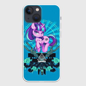 Чехол для iPhone 13 mini с принтом Мой маленький пони в городе Новоалтайск,  |  | applejack | little | magic | mlp | my | pinkie pie | pony | rainbow dash | rarity | twilight | дракон | дружба | единорог | искорка | пони | селестия | спайк | сумеречная | это чудо