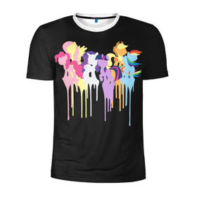 Мужская футболка 3D спортивная с принтом My little pony в городе Новоалтайск, 100% полиэстер с улучшенными характеристиками | приталенный силуэт, круглая горловина, широкие плечи, сужается к линии бедра | Тематика изображения на принте: applejack | little | magic | mlp | my | pinkie pie | pony | rainbow dash | rarity | twilight | дракон | дружба | единорог | искорка | пони | селестия | спайк | сумеречная | это чудо