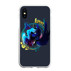Чехол для iPhone XS Max матовый с принтом My little pony Luna в городе Новоалтайск, Силикон | Область печати: задняя сторона чехла, без боковых панелей | applejack | little | magic | mlp | my | pinkie pie | pony | rainbow dash | rarity | twilight | дракон | дружба | единорог | искорка | пони | селестия | спайк | сумеречная | это чудо