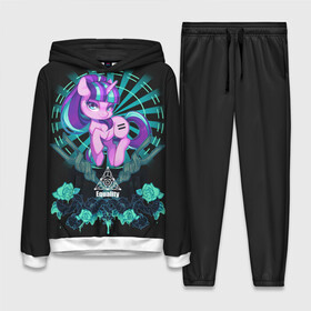Женский костюм 3D (с толстовкой) с принтом My little pony в городе Новоалтайск,  |  | Тематика изображения на принте: applejack | little | magic | mlp | my | pinkie pie | pony | rainbow dash | rarity | twilight | дракон | дружба | единорог | искорка | пони | селестия | спайк | сумеречная | это чудо