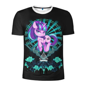 Мужская футболка 3D спортивная с принтом My little pony в городе Новоалтайск, 100% полиэстер с улучшенными характеристиками | приталенный силуэт, круглая горловина, широкие плечи, сужается к линии бедра | applejack | little | magic | mlp | my | pinkie pie | pony | rainbow dash | rarity | twilight | дракон | дружба | единорог | искорка | пони | селестия | спайк | сумеречная | это чудо