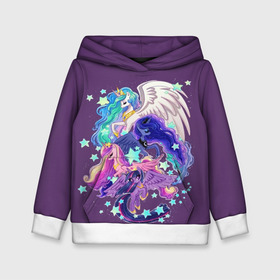 Детская толстовка 3D с принтом  My little pony в городе Новоалтайск, 100% полиэстер | двухслойный капюшон со шнурком для регулировки, мягкие манжеты на рукавах и по низу толстовки, спереди карман-кенгуру с мягким внутренним слоем | applejack | little | magic | mlp | my | pinkie pie | pony | rainbow dash | rarity | twilight | дракон | дружба | единорог | искорка | пони | селестия | спайк | сумеречная | это чудо