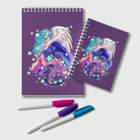 Блокнот с принтом My little pony в городе Новоалтайск, 100% бумага | 48 листов, плотность листов — 60 г/м2, плотность картонной обложки — 250 г/м2. Листы скреплены удобной пружинной спиралью. Цвет линий — светло-серый
 | applejack | little | magic | mlp | my | pinkie pie | pony | rainbow dash | rarity | twilight | дракон | дружба | единорог | искорка | пони | селестия | спайк | сумеречная | это чудо