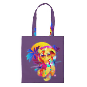 Шоппер 3D с принтом My little pony в городе Новоалтайск, 100% полиэстер | Плотность: 200 г/м2; Размер: 34×35 см; Высота лямок: 30 см | applejack | little | magic | mlp | my | pinkie pie | pony | rainbow dash | rarity | twilight | дракон | дружба | единорог | искорка | пони | селестия | спайк | сумеречная | это чудо